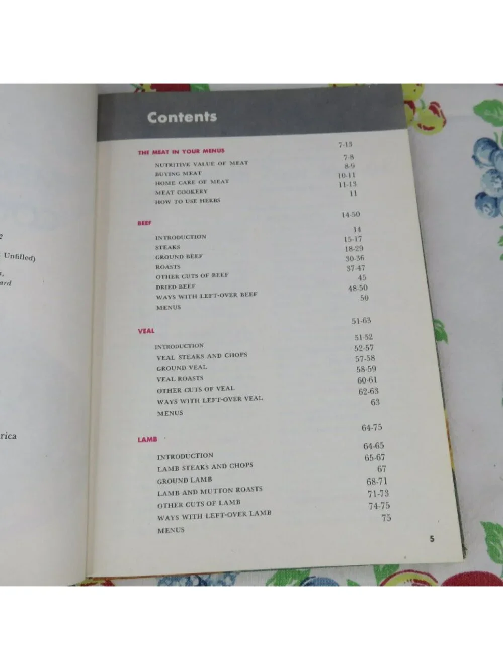 Lot of 2 The Family Circle Cook Books Meat Cookbook & Dessert and Fruit Cookbook